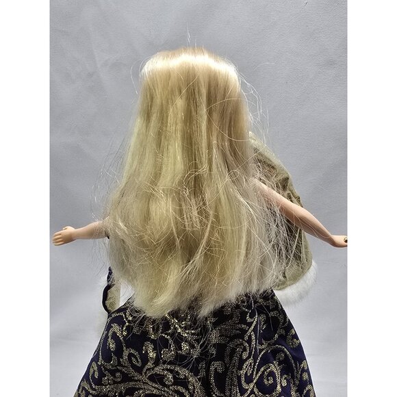 Mattel Barbie Ring In The New Year Doll 2001 With Stand- TEAR IN DRESS SEE INFO - Picture 6 of 10